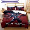 3pcs Custom Name Valorant Bedding Set Duvet Cover Closure Includes 1 Duvet Cover & 2 Pillowcases, Soft and Comfortable for All Seasons.