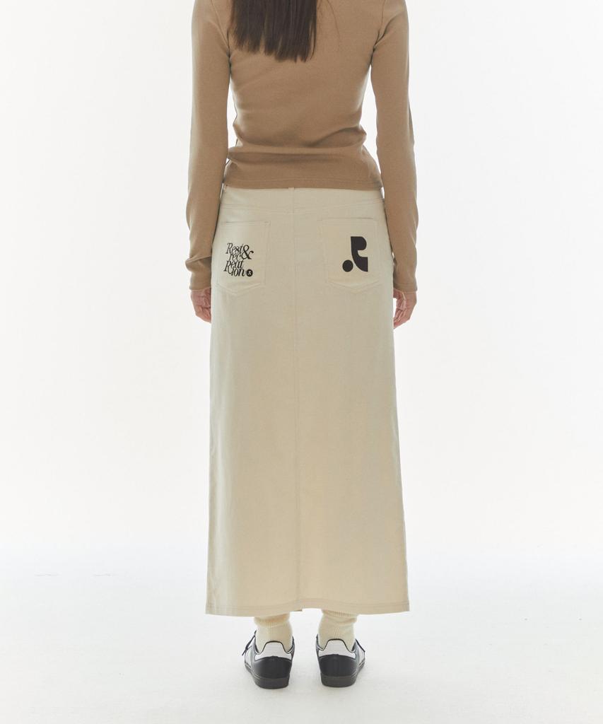 Rest And Recreation Corduroy Maxi Skirt - Ivory