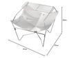 BUNDOK Lotus + (Lotus Plus) BD-467 Fire Pit with Mesh, Stainless Steel, Storage Case, Compact, Silver