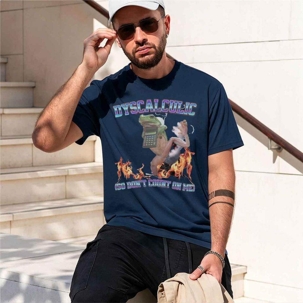 Funny Dyscalculia Tee Math Humor Shirt d T Shirt Unisex Clothing Harajuku Grh T Shirts High Quty Tops 2026 New Model Unisex’s Short-
