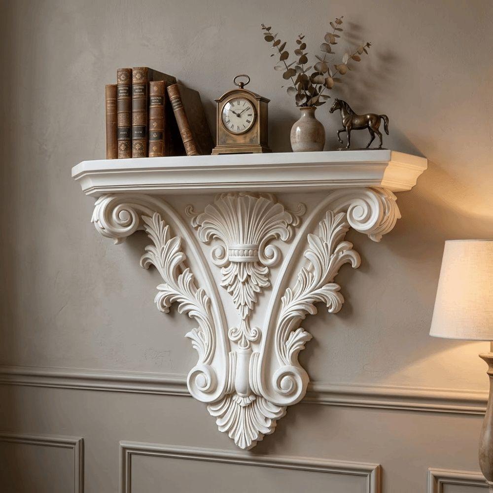Carving Floating Shelf 3D Printing Wall Storage Rack Multi-functional Wall Mounted Shelves  Bedroom