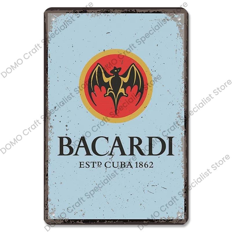 Rum Brand Plaque Vintage Metal Tin Signs Captain Mermaid Metal Poster Retro Wall Art Decor for Bar Pub Club Living Room Home
