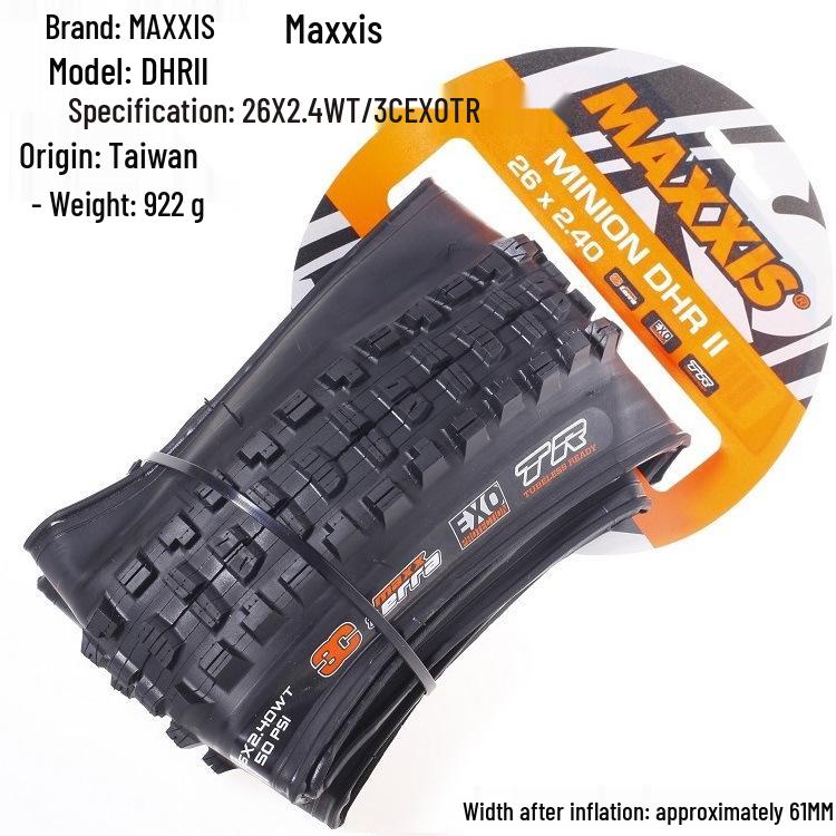MAXXIS Minion DHR II 27.5/29 Tubeless DH Folding Tire with Puncture Resistance and Large Knobs