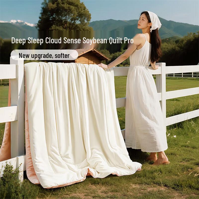 FUANNA 60% Soy Fiber Washable All-Season Quilt