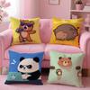 Cute Cute Little Bear Cushion Cover Cushion Cover Set 4Pcs 50X50 45X45 40X40 Pillowcase Decorative Sofa Home Decor