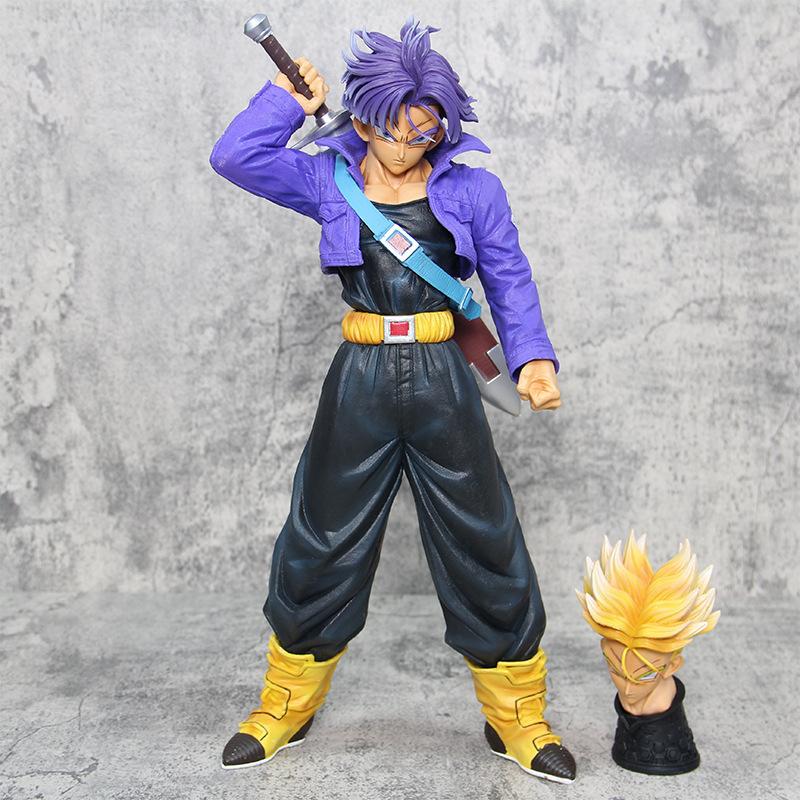 Dragon Ball GK Trunks Super Saiyan Double Head Carving Large Figure Model Ornament Gift Anime Peripherals