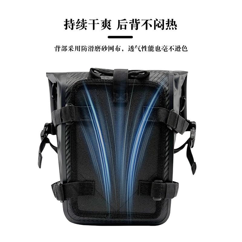 Motorcycle Side Bag Waterproof Quick-Release Crash Bar Mount Pannier Touring Riding 8L PVC