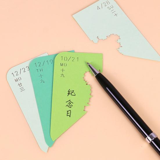 2026 Tidsstycke Kalender 3D Självhäftande Notislappar Bordskalender med LED-ljus Memoblock Konst Veckokalender Pappersskulptur Gåva till Kollega Vän Skrivbord