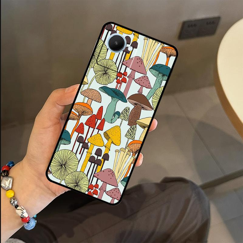 Mushroom Pattern Case For Realme C63 C61 C55 C51 C53 C25 C65 C67 C71 C75 GT6 GT7 Pro 11 12 13 14 15 Pro Plus