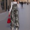 ZANZEA Women Casual Leopard Print Loose Sleeveless Straps Overalls Jumpsuits