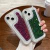 Farbverlauf Glitzer Epoxy Pailletten Handyhülle für Iphone 14 Pro Max 13 11 12 Pro Max 14 Plus stoßfeste Silikon Bumper Clear Cover