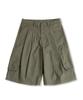 MUDSALT Double-Tuck Wide Bermuda Pants Olive