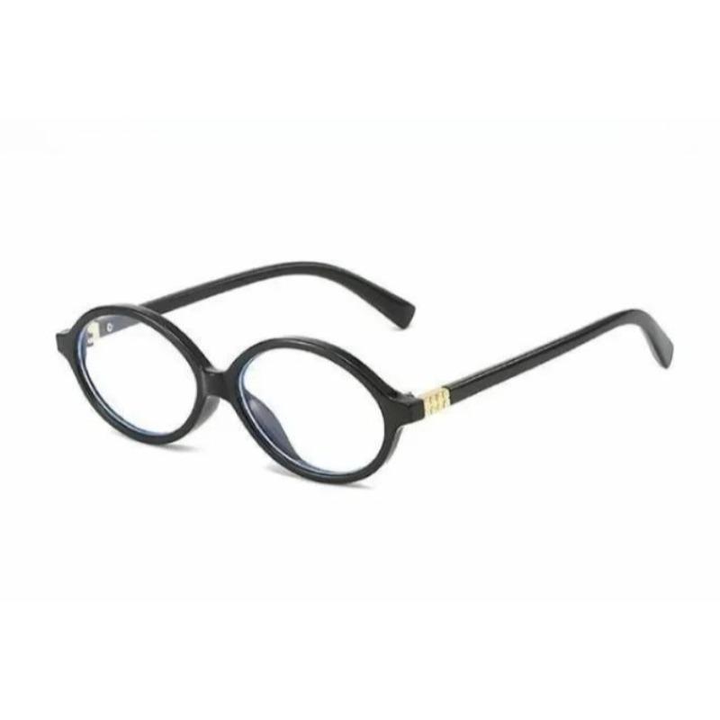 4PCS Oval Shaped Small Frame Transparent Glasses Fashionable Retro Personalized Glasses Frame Women's Glasses Daily Wear