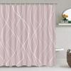 Simple Abstract Line Bathroom Four-Piece Shower Curtain Bathroom Shower Curtain Partition Curtain Bathroom Curtain Polyester