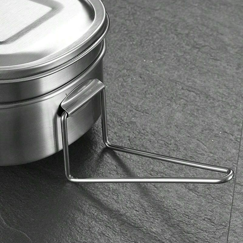 Doppelschichtige rechteckige Lunchbox - Edelstahl, versiegelt auslaufsicher, Bento-Behälter für Erwachsene/Studenten, Bento-Lunchbox