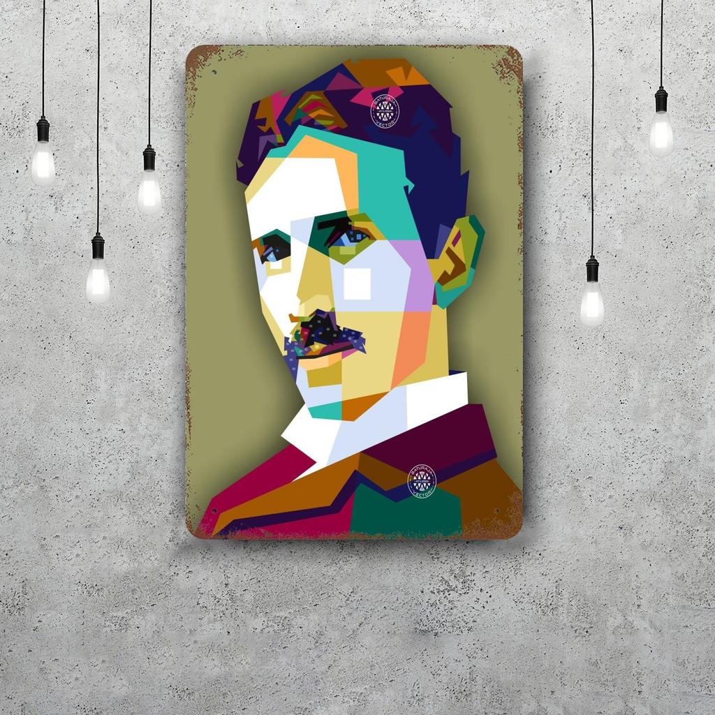 Nikola Tesla Vintage Tin Sign Home Decor Wall Decor Art Wall Mural Room Decoration Decor Retro Metal Sign Plate Bar Posters