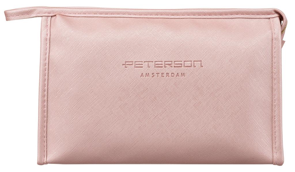 Compact women's cosmetic bag made of eco-leather - Peterson