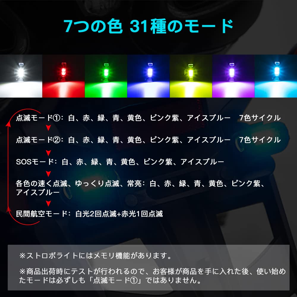 Catland LED Drone Strobe Light RGB Warning Light 7 Colors