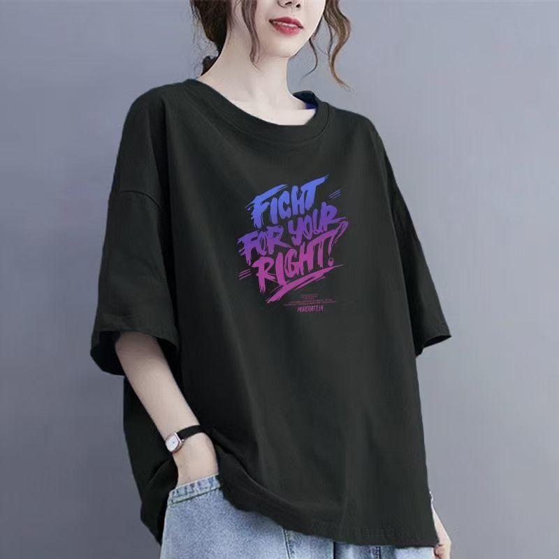 Cotton Apricot Short-sleeved T-shirt Female Summer 2024 New Niche Design Sense Loose Hong Kong Flavor Chic Tops
