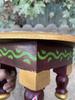 Hand Painted Wooden Chowki Bajot | Round Elephant Design Stool Table