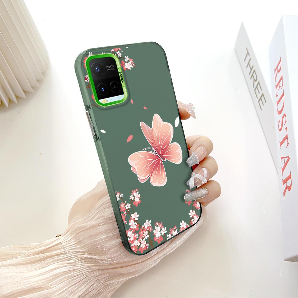 Painted Pattern Colorful Sliver Double Sided Hard Shell Shockproof Anti-fall Phone Casing for Vivo