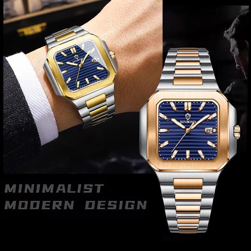 Business Watch Men Stainless Steel Date Waterproof Wristwatch Man Fashion Men Watches Relogio Masculino