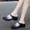 Women's Backless Walking Sneakers Summer Slip-on Mule Shoes Closed Toe Slippers Height Increase Comfort Casual Traveltime Mule