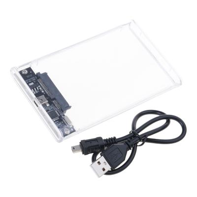 Klares 2,5-Zoll-Externes Festplattengehäuse für Solid-State-Laufwerke und HDD, kompatibel für mehrere Systeme