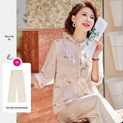 Women's Retro Floral Print Two-Piece Summer Set