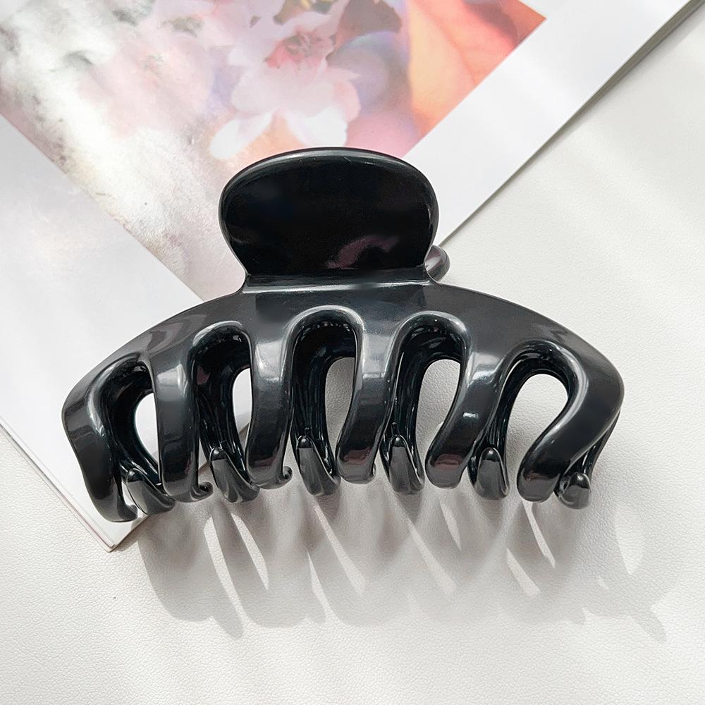 New Trendy ABS Colored Pumpkin Hair Claw High End Shark Clip Ins Fashion Hair Clip For Thick Hair Styling Hair Accessories