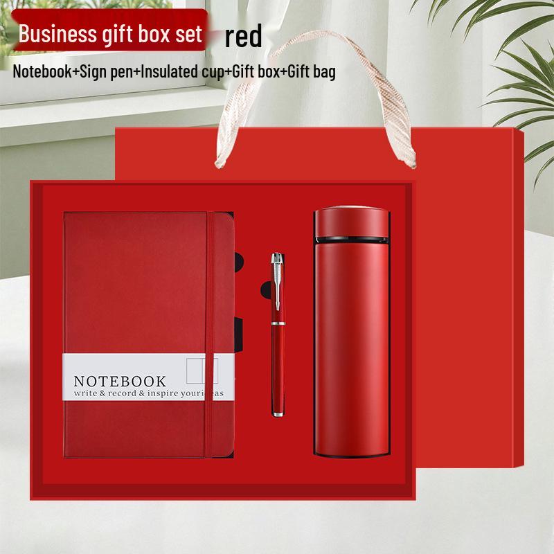 High-End Business Gift Set: Notebook & Insulated Cup Memento for Client Events