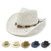Vintage Cotton Straw Hat For Summer Sun Protection With Wide Brim For Beach And Casual Wear