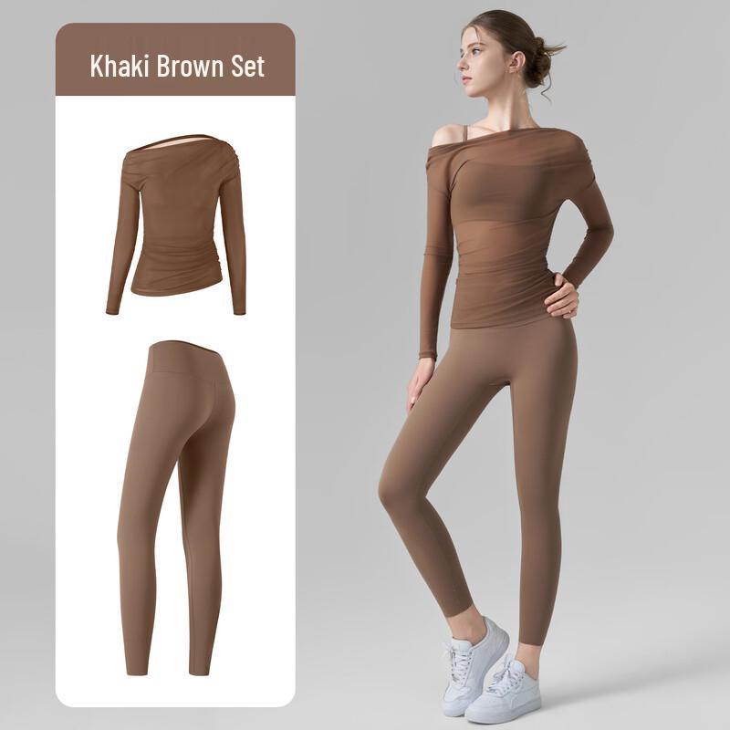 Women s Two-Piece Mesh Yoga Set M