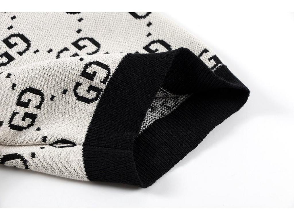 Unisex Trendig Sommar G-bokstav Jacquardstickad Pikétröja med Krage och Korta Ärmar