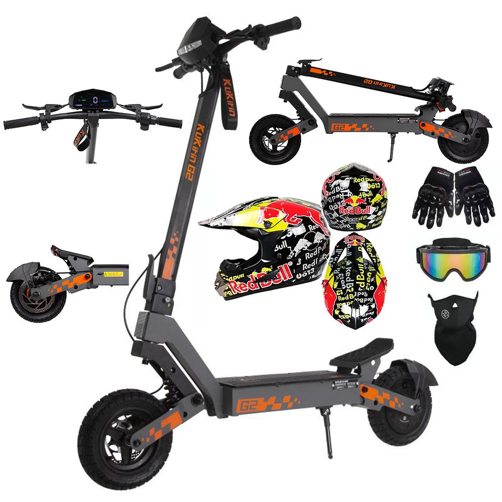 Patinete eléctrico plegable KuKirin G2, motor de 800W, batería de 48V 15Ah, velocidad máxima 45km/h, neumáticos de 10 pulgadas + 4 Regalos