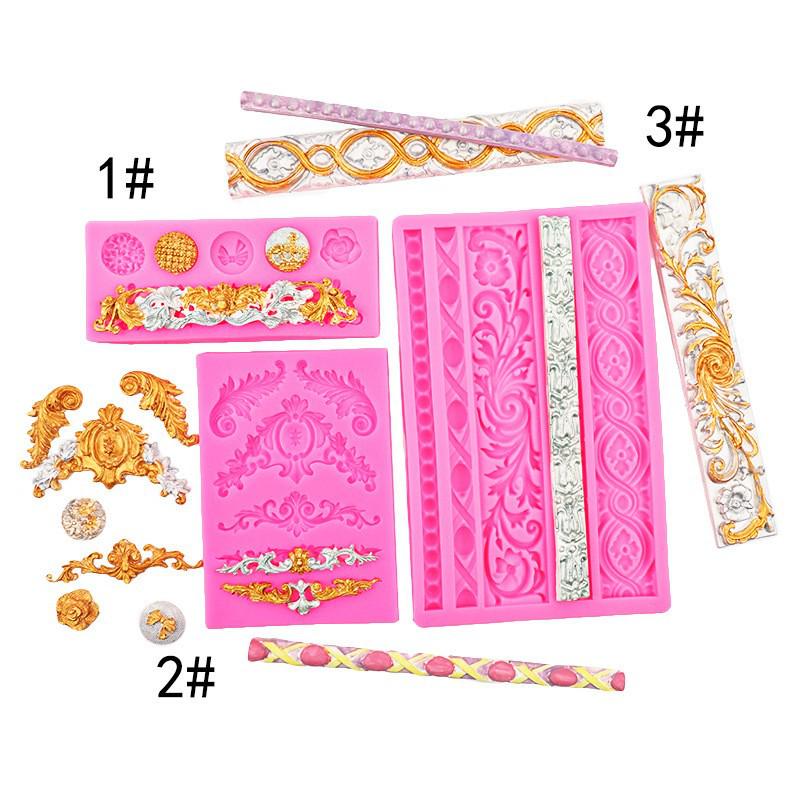 

Европейский ретро-узор силиконовая форма для украшения торта из мастики