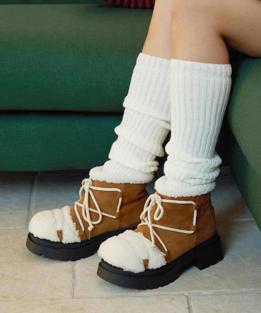 Cesti Funky Fur Ankle Boots (Tan)