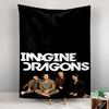 Tapestry Imagine Dragons Band Sitting Plaid Retro Group Photo Wall Hanging for Alternative Rock Fan Room Decor