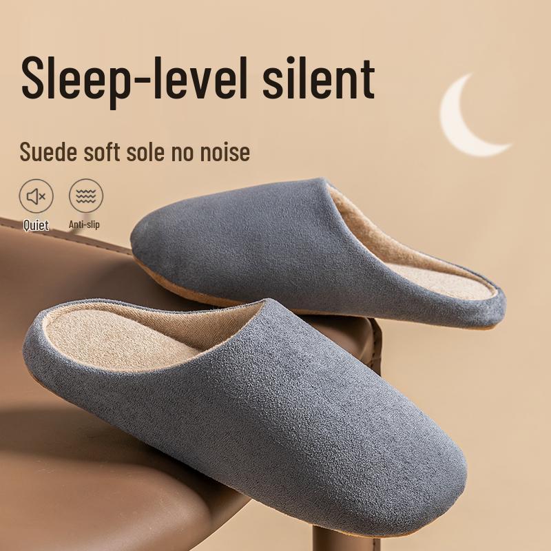 Damskie Japońskie Ciche Antypoślizgowe Bawełniane Kapcie Domowe - Lekkie, Oddychające, Miękka Podeszwa na Wiosnę i Jesień