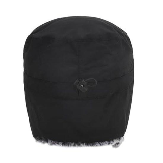 Lying winter hat ear flaps work cap men women waterproof windproof large size aviator warm fleece-lined wide-brimmed use skiing snowboarding cycling 3