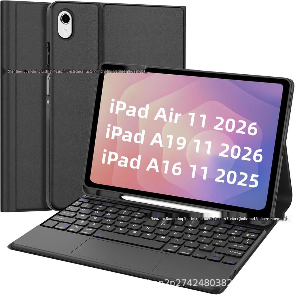 iPad Air 11/13 Protective Leather Case with Bluetooth Keyboard & Touch Pen