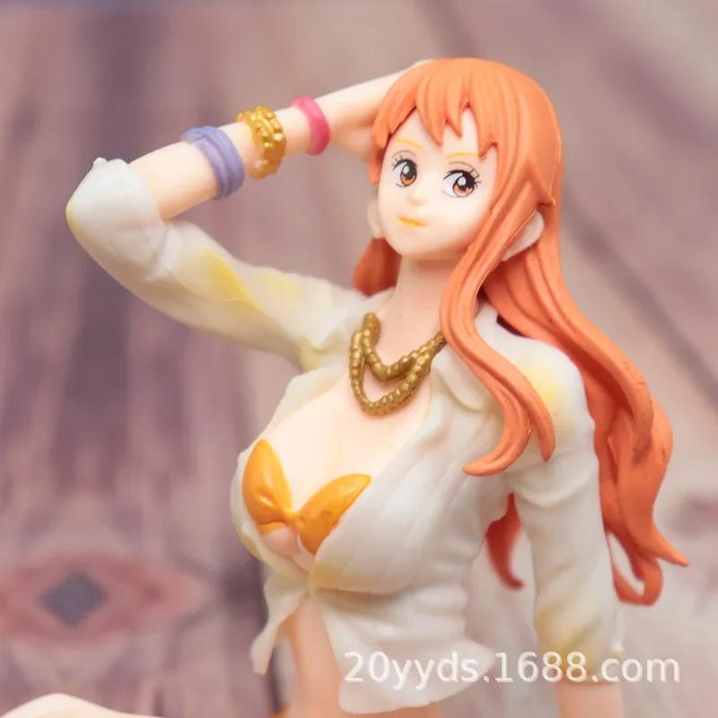 10СМ Сидящий Купальник Цельный Япония Игровая Статуэтка Нами Анимационная Фигурка Сексуальная Девушка ПОЛИВИНИЛХЛОРИД Фигурка Действия Миниатюрная Игрушка Коллекционер
