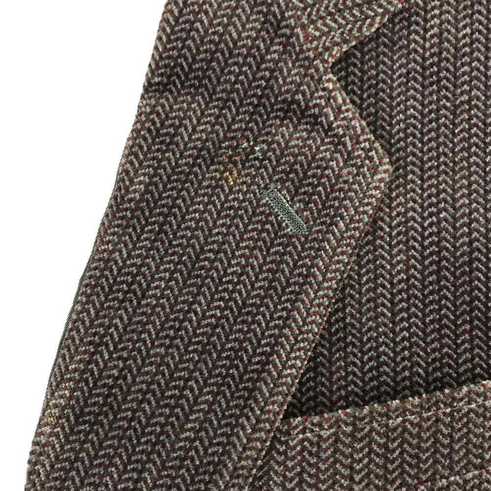 Durban Herringbone tailored jacket 94AB4 Gray Velor Men's Used