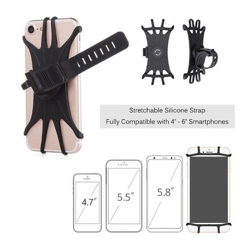 Bike Phone Mount 360° Rotation Silicone Bicycle Phone Holder Universal Motorcycle Handlebar Mount
