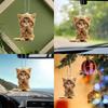 Acrylic Car Pendant With Cute Cat Christmas Tree Decoration Vehicle Interior