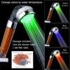 Zloog Bathroom LED Shower Head Color Changing Temperature Sensor Handheld Showerhead Spa High Pressure Anion Filter Shower Head