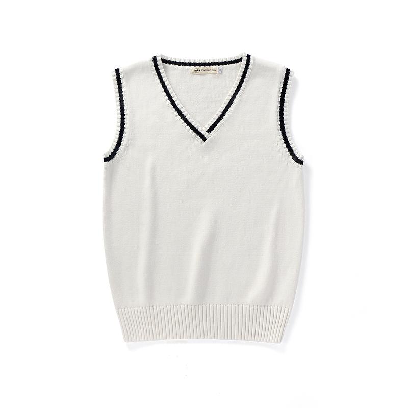 Gilet a Maglia Senza Maniche Donna Uomo Scollo a V Preppy Studenti Ragazzi Ragazze Classico Primaverile Maglione Lavorato a Maglia Moda Coreana Gilet Retrò