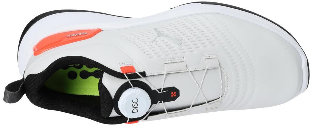Spikeless Golf Shoes Grip Fusion Flex GOLF Feather Blast Cm [PUMA] Disc/379211 Men's Gray/Red 27.5