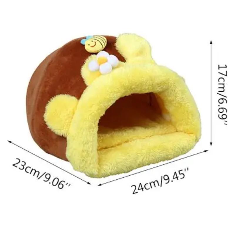 

Домик для хомяка Аксессуары для морской свинки Хлопковый домик для хомяка Гнездо для маленьких животных Зимний теплый Для грызунов/Морской свинки/Крыс/Ежа S