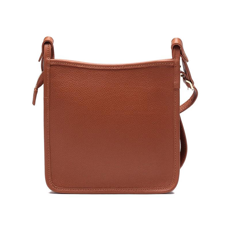 Longchamp Le Foulonné 20 Leather Solid Color Zipper Shoulder Crossbody Bag Small Women Bags Light-Red-Brown 10138021121